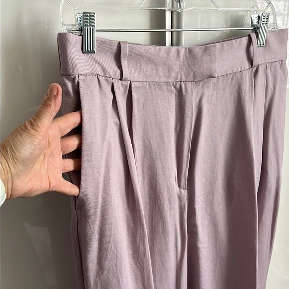H&M Lavender Linen Blend Ankle Length Pants, Size 12 - Picture 5 of 9